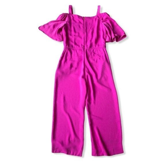 Lauren Ralph Lauren Jumpsuit NWT Magenta Off Shoulder Wide Leg Barbiecore Size 2 - Picture 12 of 12